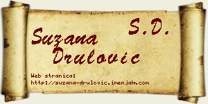 Suzana Drulović vizit kartica